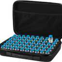 60 Slots Diabetic Insulin Peptide Fridge Carrying Case Vial Holder Storage Protector Bag Fits Standard 10ml Vials, Insulin Cooler Travel Kits Case Organizer Diabetes Protector(Black) (60-slot)