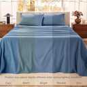Bare Home Organic Cotton Flannel Sheet Set - Queen Size - 100% Cotton - Double Brushed for Extra Softness & Comfort - Warm, Cozy, and Durable - Breathable - Bed Sheets (Queen, Coronet Blue)