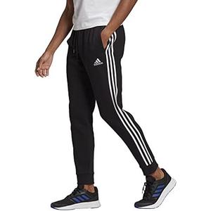 adidas Men's Essentials Fleece Tapered Cuff 3-Stripes Pants, Size 2XL