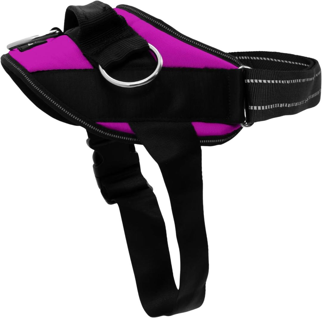 ShawnCo Essential Dog Harness, No-Pull Pet Vest with 3 Leash Clips, No Choke, Reflective, Adjustable and Padded, for Easy Walking and Training for Small, Medium and Large Dogs (Orchid, M)