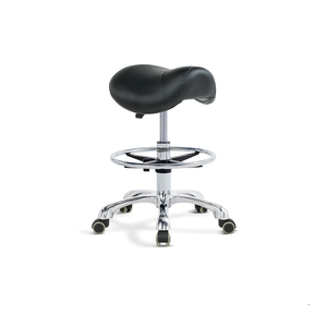 Grace&Grace Ergonomic Rolling Saddle Stool Chair with Wheels Adjustable Swivel Stool with Back and Footrest Heavy Duty for Esthetician, Artist, Dental, Medical, Spa, Salon, Cutting, Home Office