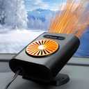 Portable Car Heater,12V Car Heater that Plugs into Cigarette Lighter,200W Fast Heating Windshield Defroster Defogger (Orange)