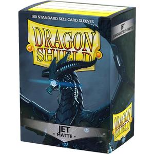Dragon Shield | Standard Size Card Matte Sleeves | 100 CT - Smooth & Tough Premium TCG Sleeves | Compatible with Pokemon, Flesh & Blood, One Piece & Magic The Gathering | Jet Matte