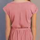 blibean Girls Summer Dresses Shorts Sleeve Kids Casual Dress 4-13 Years (Pink, XL)