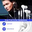 iMangoo for Apple USB C Wired Headphones, Hi-Fi Sound Corded Earbuds, Ergonomic Small in Ear Buds for iPhone 17 Pro Max/17e/16 Plus/16e/15, for Samsung S26/S25 Ultra/for Pixel Type C Earphones White