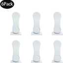 6 Packs Child Safety Door Lever Locks, No Drill Baby Proof Handle Lock with Adhesive, Easy for Adults, Fits Most Door Handles(White)