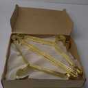 20 Pack Heavy Duty Extra Wide Stainless Steel Coats Hangers, 17.7 Strong Durable Metal Hanger for Heavy Garments, Sturdy Metal Rack for Shirts Jackets Trousers Pants Slack, Gold