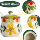 KXZ Ceramic Salt and Sugar Container Set - 12 OZ Coffee Bar Accessories, Countertop Salt Cellar, Sugar Bowl & Azucarera | Kosher Keeper, Flaky Sea Salt Jar, Elegant Modern Design