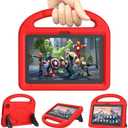 Tablet Case 7inch for Kids(12th Generation, 2022 Release) - DICEKOO Lightweight Shockproof Case with Stand Handle, Not Compatible with TCL Onn Tablets Tablet - Red