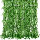 Riceshoot 300 Pcs 1800 ft Artificial Hanging Leaves Vines Fake Willow Garland Faux Vines for Wall Balcony Garden Wedding Windowsill Party Wreath Supplies Jungle Decorations