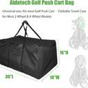 Golf Push Cart Bag Fits for Caddytek, Heavy-Duty Universal Carrying Storage Bag for 3 Wheel/4-Wheel Foldable Push Carts, Durable Lightweight Carts Replacement Bag