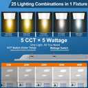 2x2 LED Troffer Light, 2-Pack, Backlit Panel, 15W40W Selectable, 5CCT, 010V Dimmable, ETL, Drop Ceiling