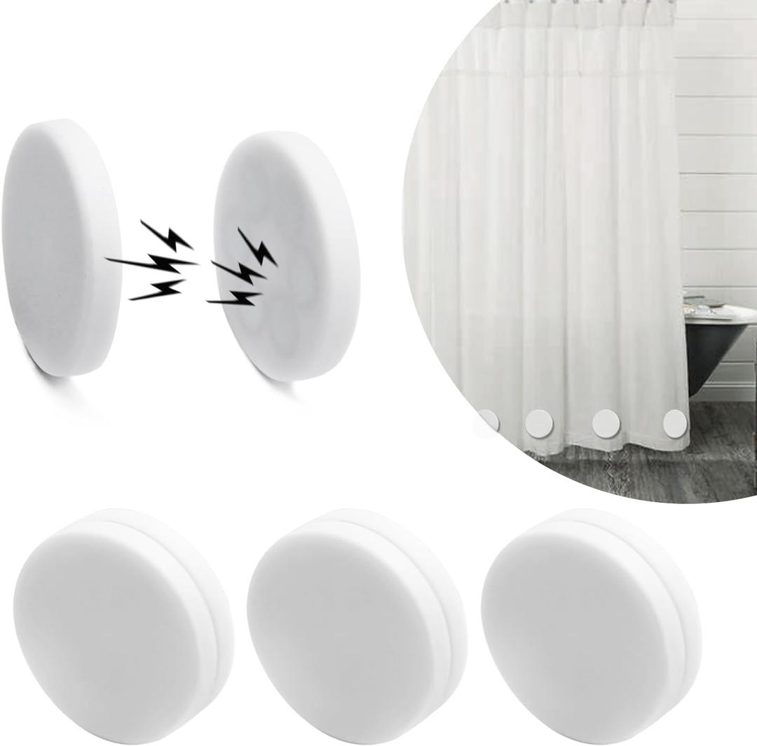 Strong Magnetic Shower Curtain Weights, Waterproof Heavy Duty Magnets, Prevent Curtain Liner from Blowing Around, Work for Drapery, Tablecloth, Flag, Outdoor Curtains (8pcs)