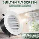 VIHOSE 30 Pack Soffit Vents 4 Inch, Round ABS Louvered Exhaust Vent Covers with Built-in Fly Screen, Soffit Dryer Vent for Bathroom, Kitchen, Office, Garage and Exterior Wall, White