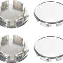 4Pcs Open End Plus Plug Center Caps for EZ Lube Outer 56.5mm(2.22in) Inner 47.4mm(1.87in) Chrome Plastic Hub Caps