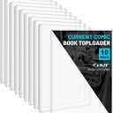 10ct Current Comic Book Toploader, Hard Crystal Clear Comic Book Sleeves, Modern Comic Book Display Sleeves, Premium PVC Comic Book Holder, Comic Book Protector for Storage, Collection