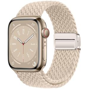 Qimela Sport Loop Compatible with Apple Watch Band 38mm 40mm 41mm 42mm 44mm 45mm 46mm 49mm for Women Men,Magnetic Strap Stretchy Braided Wristband for iWatch Series 11 10 9 8 7 6 5 4 SE Ultra 3 2 1