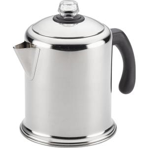 Farberware 47053 Classic Stainless Steel Yosemite 12-Cup Coffee Percolator, 12 Cup Coffee Maker, Silver