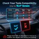 15.4 inch Screen Protector for 2025 Tesla Model Y Premium & Model 3 (2024~2026), [9H & Anti-Glare/Fingerprint] Front Back Tempered Glass Screen Protector for Tesla Model Y/3 Accessories - Matte