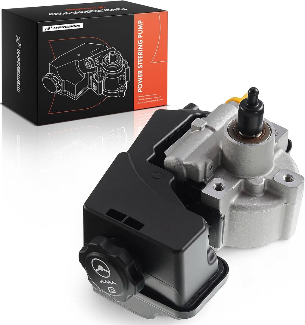 A-Premium Power Steering Pump, with Reservoir, Compatible with Chevrolet Camaro SS 2010 2011 2012, V8 6.2L Petrol