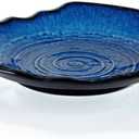 12" Blue Decorative Bowl, Large Decorative Centerpiece, Ceramic Dish for Dining Room, Blue Fruit Bowl for Kitchen Counter, Entryway Key Holder Tray, Coffee Table Accent, Oven Microwave Dishwasher Safe
