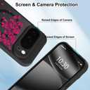 OOK Magnetic Case Fit for Google Pixel 10 Pro XL 6.8, Hot Pink Floral | Wireless Charging Compatible, Soft TPU and Hard PC, Anti-Scratch Shockproof Protection Phone Cover for Women