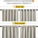 NICETOWN Window Treatment Blackout Curtains - (Natural Color) 52 inches W by 95 inches L Each Panel, Set of 2, Blackout Drape Panels for Villa, Hall