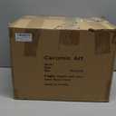 UPWOIGH 14x9.06 in Tall Vintage Ceramic Vase with Handles, Antique Terracotta Pottery Vase for Living Room Table Decor, Rustic Farmhouse Bedroom Decoration, Distressed Brown with Black Markings, Gift