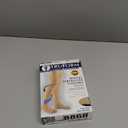 Truform 15-20 mmHg Compression Stockings for Men and Women, Thigh High Length, Dot Top, Open Toe, Small (Beige)