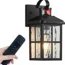 Porch Lights Outdoor with Remote Control: Motion Sensor Exterior Lighting Fixtures Intelligent 3 Lighting Modes Outdoor Wall Lights Sconce Lights for House Patio Front Door Garage