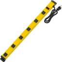 TiFFCOFiO Metal Power Strip, 6 Widely Space Outlets, Wall Mountable Power Strip Surge Protector, 6 FT Extension Cord,15A/1875W, ETL Listed