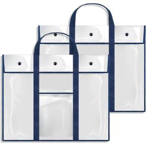 GAMENOTE 2 Pack Large Poster Storage Bag (31.5"25.5") Bulletin Board Holder Art Portfolio Container for Teachers Classroom Organization