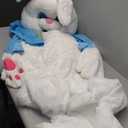 Morph Easter Bunny Costume Adult Deluxe Rabbit Mascot Outfit for Men - Perfect for Easter Costumes and Events (Large)
