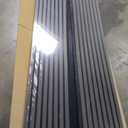 POHARE Wood Slat Wall Panels, 4 Pack Accent Decorative Acoustic Wood Slats for Wall and Ceilings, Acoustic Panels for Interior Wall Dcor on Felt Back Board, Black-Brown Oak, 8 x 1 ft