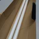 White Single Curtain Rod Set with Decorative Finials, 72-144 inch, Single Drapery Rod, 1 inch diameter, Adjustable Length,1 pack