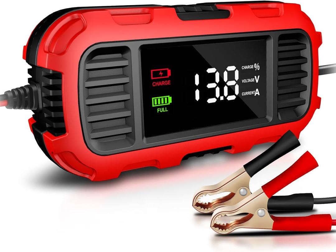 1.5A Smart Battery Charger 12V Motorcycle Charger Smart Car Battery Maintenance Trickle Charger Float and Desulfurizer for All Kinds of Motorcycle Batteries