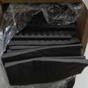 Focusound 52 Pack Acoustic Foam Panels 1" x 12" x 12" Sound Proof Foam Panles Soundproofing Noise Cancelling Wedge Panels for Home Office Recoding Studio with 300PCS Double-Side Adhesive