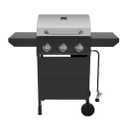 Nexgrill 3-Burner Propane Gas Grill with Side Tables, 27,000BTUs, Stainless Steel Lid, Spacious 429 SQ. In. Cooking Space, BBQ Grill for Outdoor Cooking, Patios, Parties, and More - 720-1012C