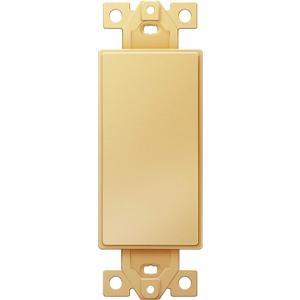 ENERLITES Decorator Wall Plate, 1 Gang Blank Rocker Outlet Adapter Insert, 6001GD, 1.4"W x 4"H, Gold