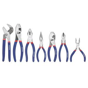7-piece WORKPRO Pliers Set with Groove Joint, Long Nose, Slip Joint, Linesman, and Diagonal Pliers for DIY & Home Use