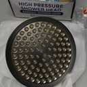 High Pressure Shower Head  AntiClogging Silicone Nozzles  2.5 GPM Removable Restrictor  Easy to Clean Adjustable Replacement  easy to install with Plumbers Tape  6 inch  Brushed Nickel Finish