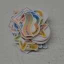 Libima 72 Pieces Anxiety Sensory Stickers Textured Stickers Fidget Mindfulness Sticker School Counselor Supplies Adult Sensory Items Anxiety Relief, 9 Styles(Retro Color)