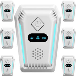 Ultrasonic Rodent & Pest Indoor Repeller - Stronger Driving Force, Repellent for Mouse, Mice, Rats, Roaches, Ants, Spiders, Bugs, Home Plug-in Device, 3 Mode Switching (6 Pack)