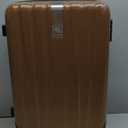 Hanke 24 Inch Luggage Suitcases With Spinner Wheels Lightweight PC Hard Shell Rolling Suitcase With Travel Lock,Checked-Medium 24-Inch Brown