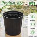 2 Pcs 9 Inch 2 Gallon Aquatic Plant Pots for Water Lily Plants, 8.86 x 8.46 inches