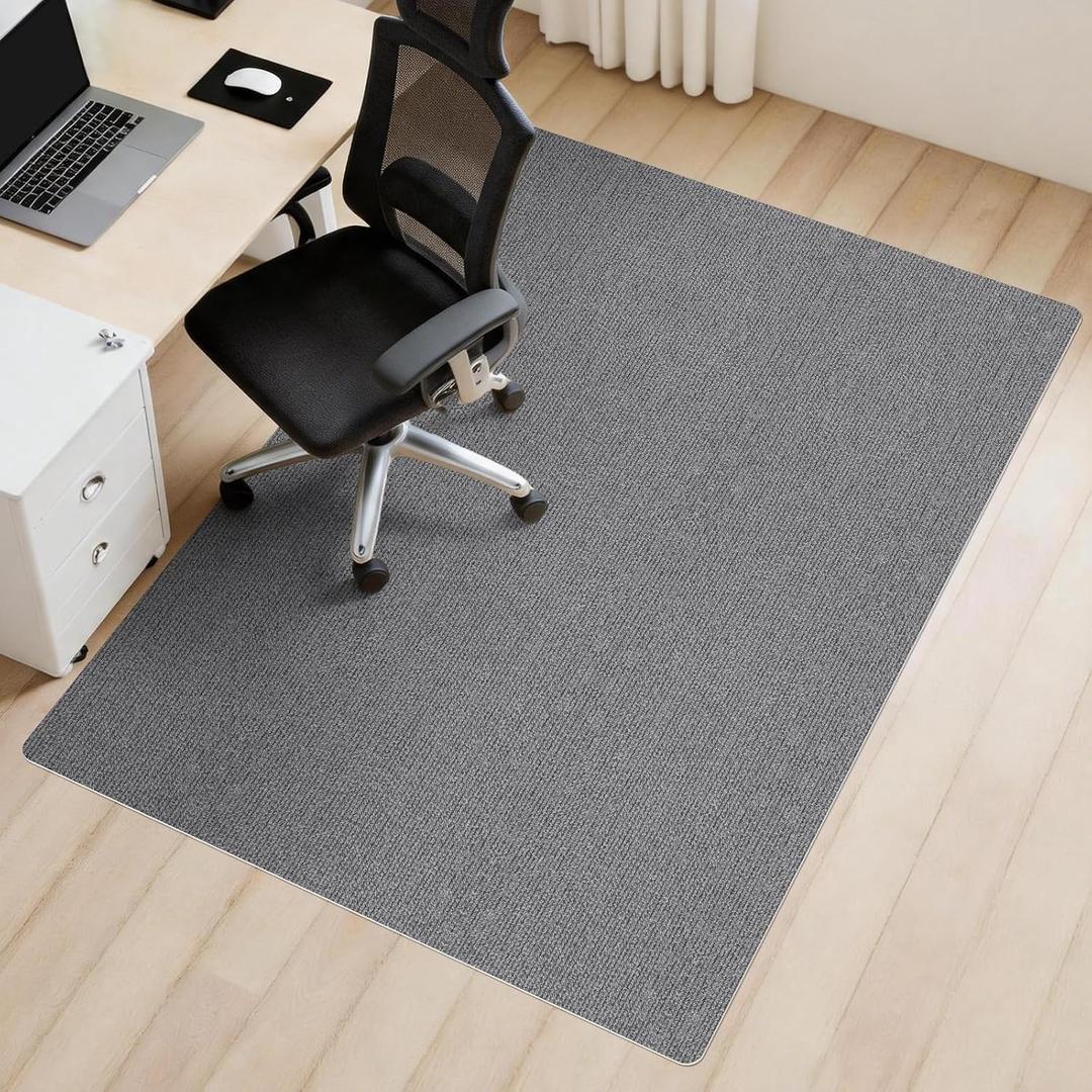 Sycoodeal Office Chair Mat for Hardwood Floor,Slip Resistant Floor Mat for Rolling Chairs,Easy to Clean,Large Floor Protector Office Computer Gaming Chair,Grey(36"x55")