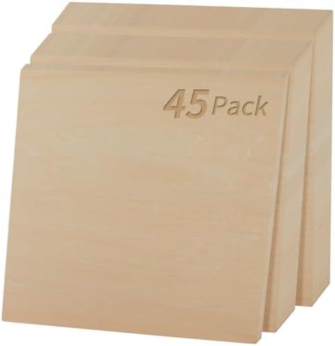 LRYYBTI 12 x 12 x 1/8 Inch A/AA Garde Baltic Birch Plywood 3mm Plywood Sheets 45Pcs Basswood Sheets with Smooth Surface Perfects for Laser Cutting, Engraving, Crafting, DIY Projects
