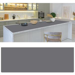 Hushee 120'' x 24'' Heat Resistant Mat Silicone Mat Roll, Dark Gray