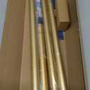 Gold Shower Curtain Rod 34-66 Inches(2.8-5.5ft) Never Rust Adjustable Shower Rod Spring Tension Non Slip No Drilling Shower Rods for Bathroom Garland Window