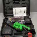 Mini Chainsaw Electric Cordless: 8 Inch & 6 Inch Brushless Chain Saw with 2 Pack Rechargeable Batteries, Battery Powered Hand Held Saw for Trees Trimming Wood Cutting, Perfect Gardening Tools for Men (Green)